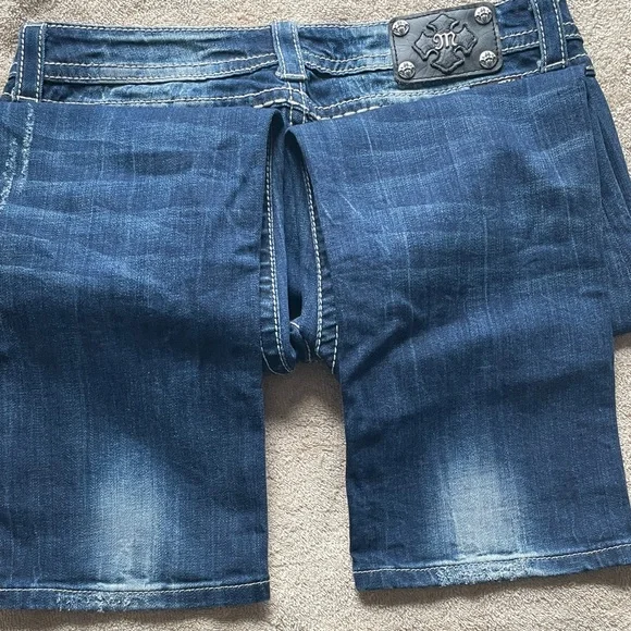 Miss Me 31 Blue Embellished Capris - Picture 13 of 13